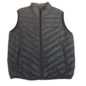 Red Camel Mens Gray Zip Front Polyester Lined Puffer Vest‎ Size XL Pockets